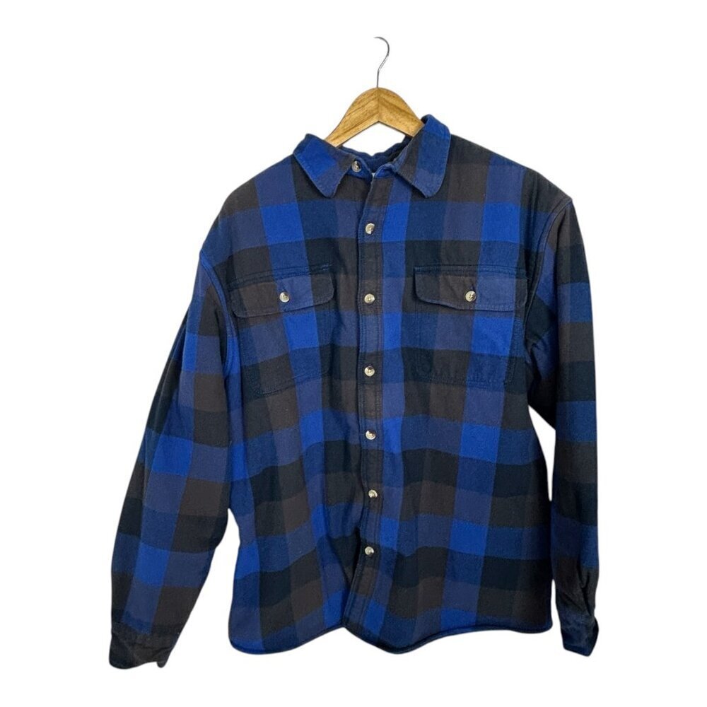 Redhead Brand Co.Men's Flannel Work Jacket | Sz L |‎ Blue & Black 100% Cotton